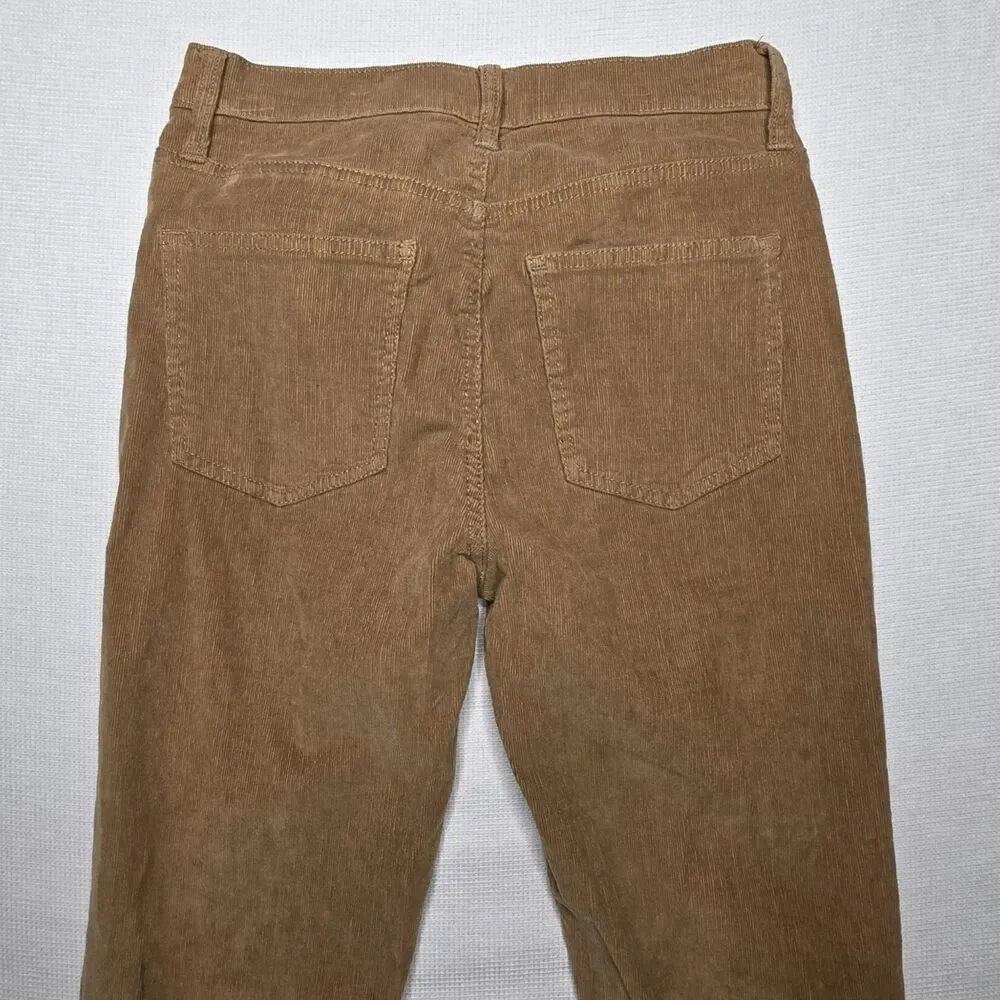 ReGeneration by Celebrity Pink Flower Beige Brown Corduroy Flare Leg Pants 5/27